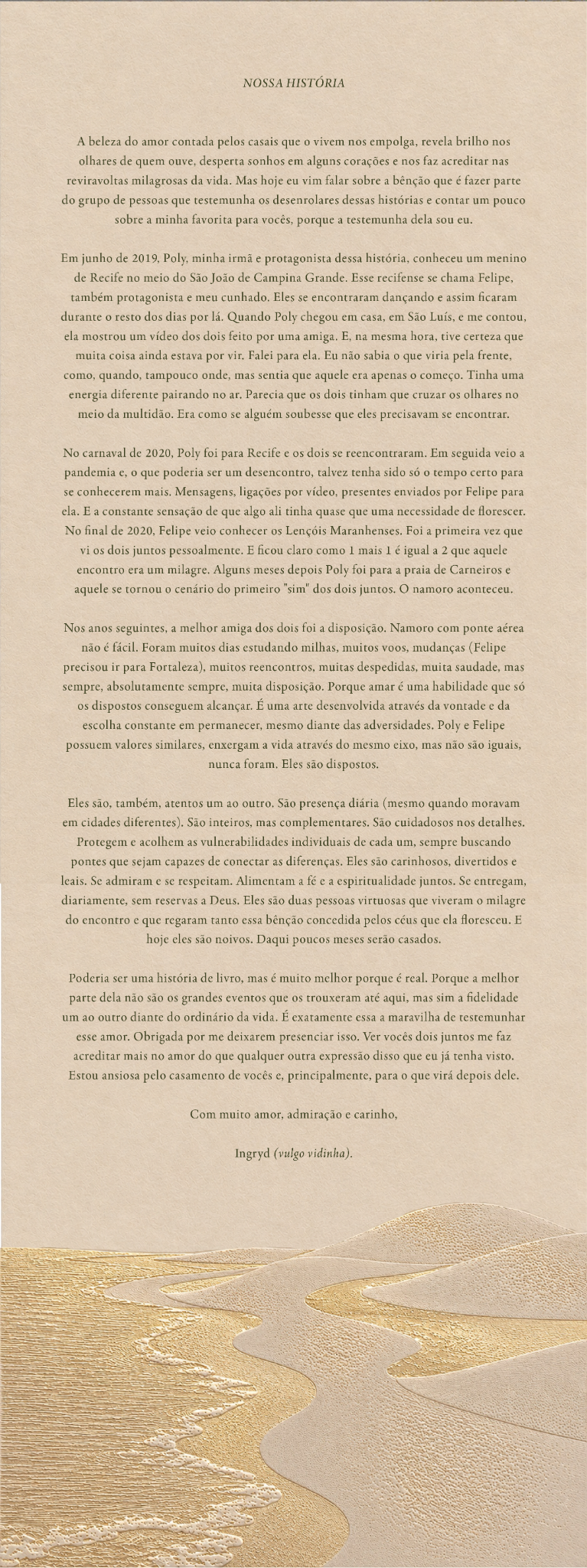 A história de Polyana e Felipe