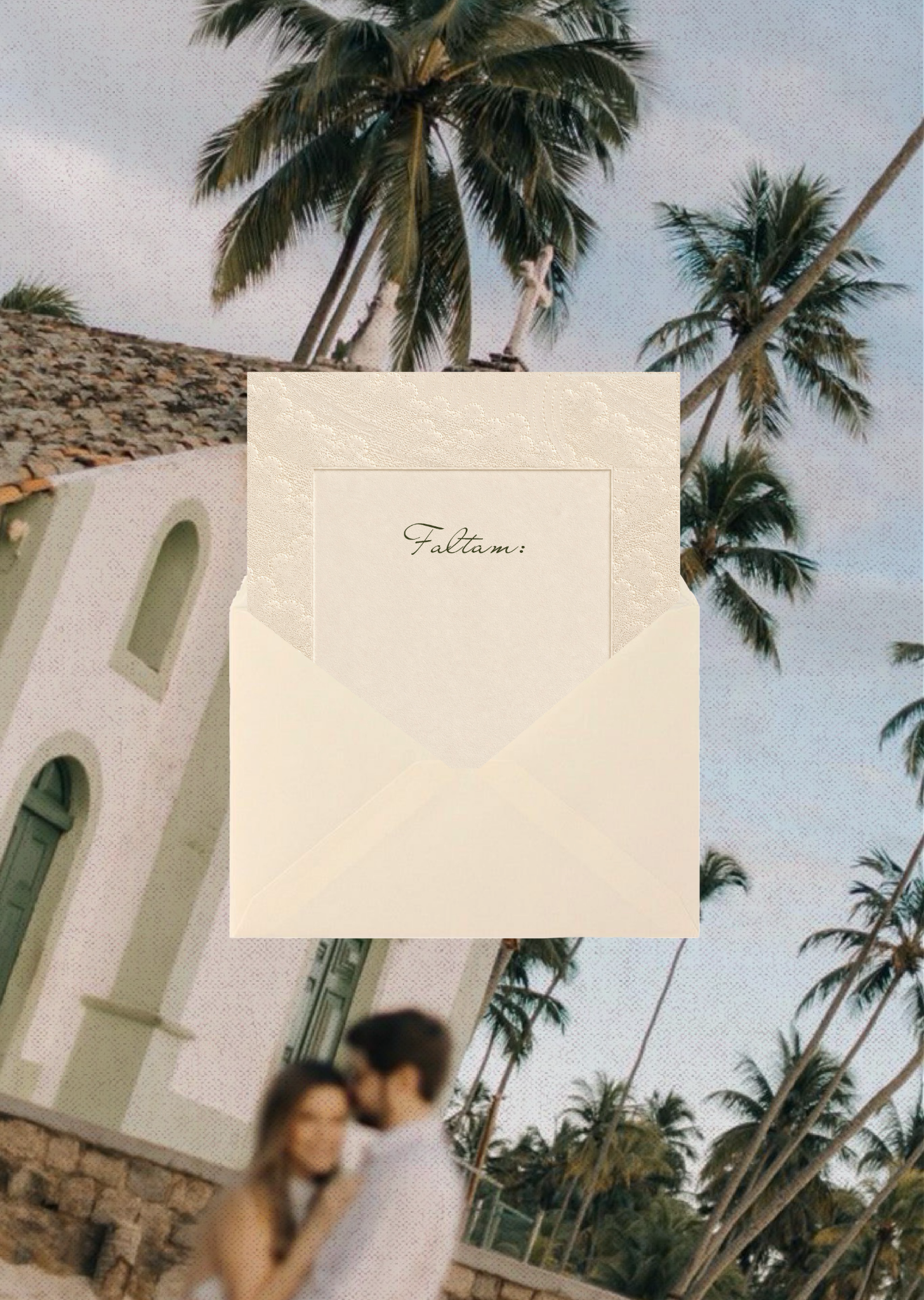 Envelope com a contagem regressiva para o casamento